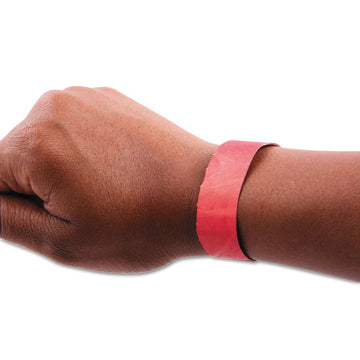 SICURIX® Security Wristbands, 0.75" X 10", Red, 100-pack freeshipping - TVN Wholesale